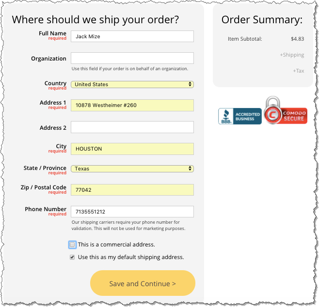Lulu - Shipping
